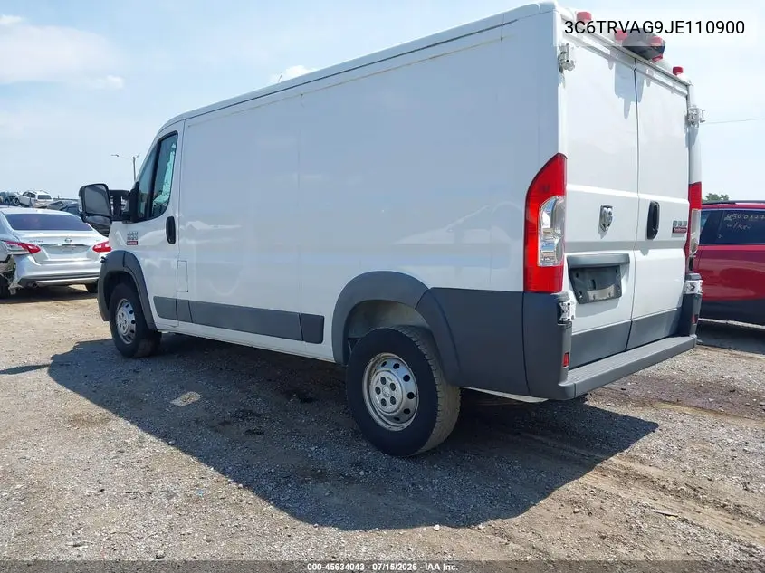 2018 Ram Promaster 1500 Low Roof 136 Wb VIN: 3C6TRVAG9JE110900 Lot: 45634043