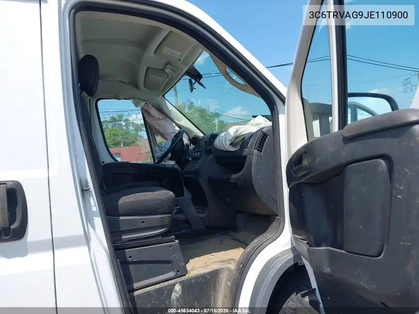 2018 Ram Promaster 1500 Low Roof 136 Wb VIN: 3C6TRVAG9JE110900 Lot: 45634043