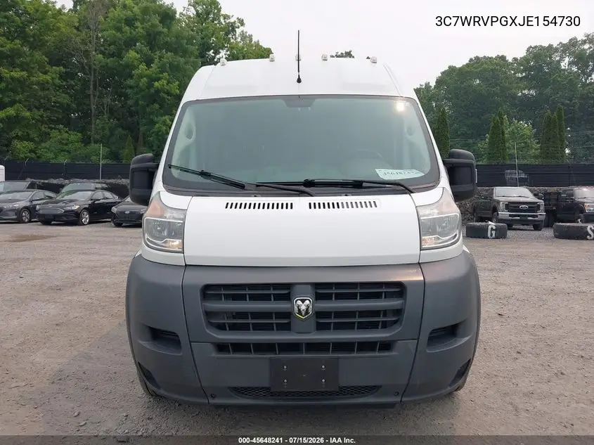 2018 Ram Promaster 2500 Window Van High Roof 159 Wb VIN: 3C7WRVPGXJE154730 Lot: 45648241