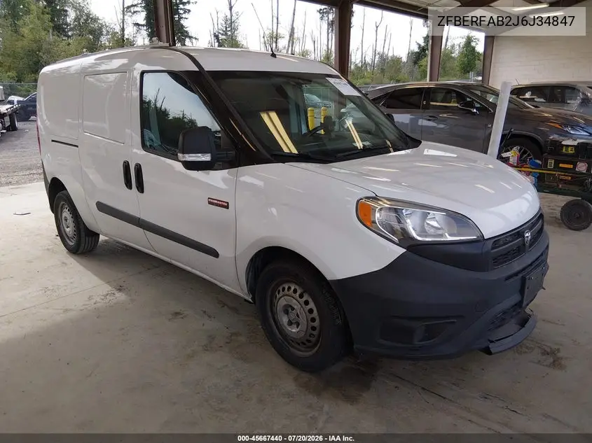 2018 Ram Promaster City Tradesman VIN: ZFBERFAB2J6J34847 Lot: 45667440