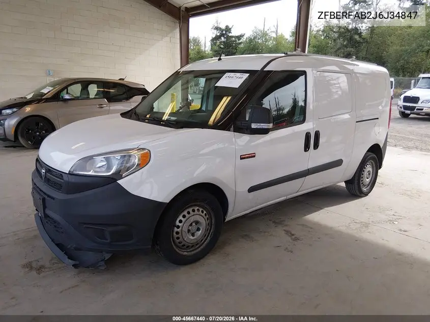 2018 Ram Promaster City Tradesman VIN: ZFBERFAB2J6J34847 Lot: 45667440