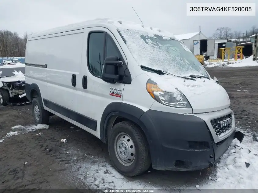 3C6TRVAG4KE520005 2019 Ram Promaster 1500 Low Roof 136 Wb