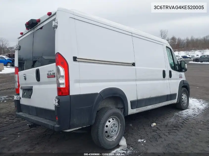 3C6TRVAG4KE520005 2019 Ram Promaster 1500 Low Roof 136 Wb