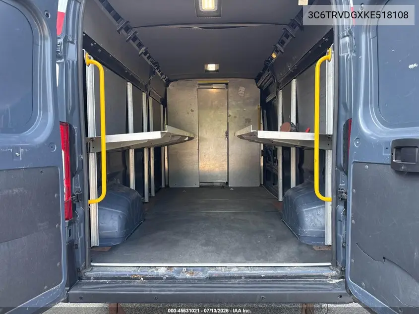 2019 Ram Promaster 2500 2500 High VIN: 3C6TRVDGXKE518108 Lot: 45631021