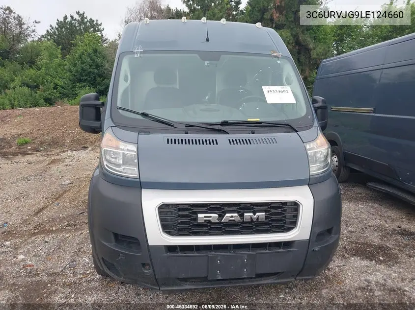 2020 Ram Promaster 3500 Cargo Van High Roof 159 Wb Ext VIN: 3C6URVJG9LE124660 Lot: 45334692