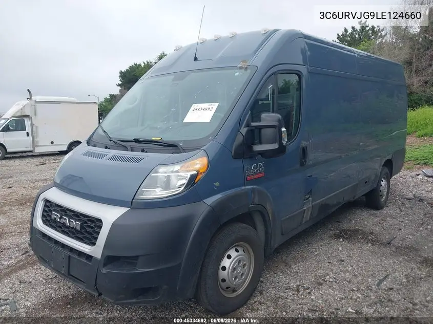 2020 Ram Promaster 3500 Cargo Van High Roof 159 Wb Ext VIN: 3C6URVJG9LE124660 Lot: 45334692
