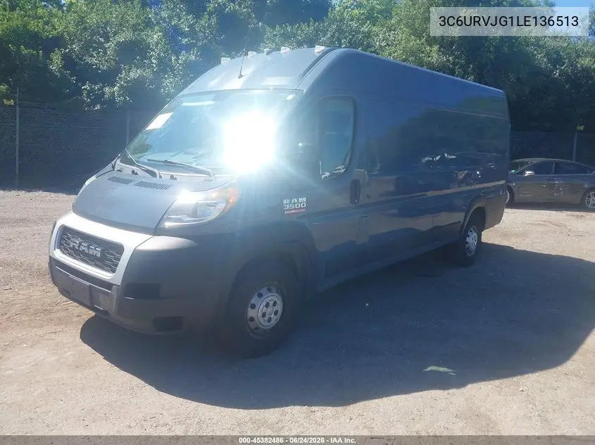 3C6URVJG1LE136513 2020 Ram Promaster 3500 Cargo Van High Roof 159 Wb Ext