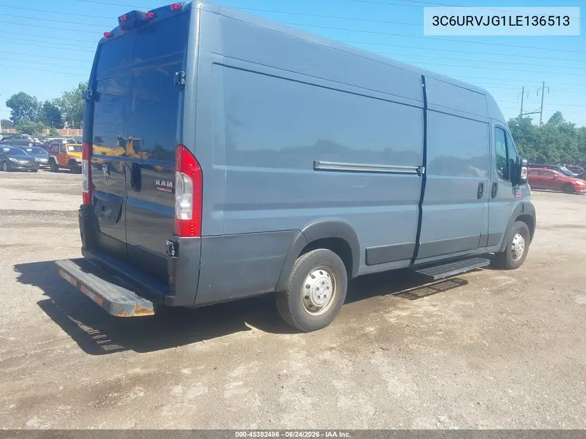 3C6URVJG1LE136513 2020 Ram Promaster 3500 Cargo Van High Roof 159 Wb Ext