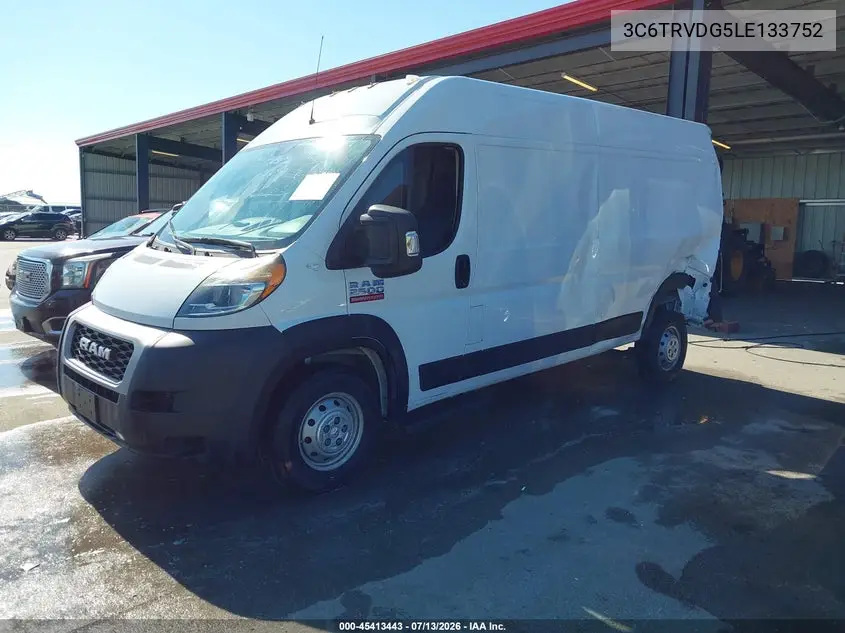 2020 Ram Promaster 2500 High Roof 159 Wb VIN: 3C6TRVDG5LE133752 Lot: 45413443