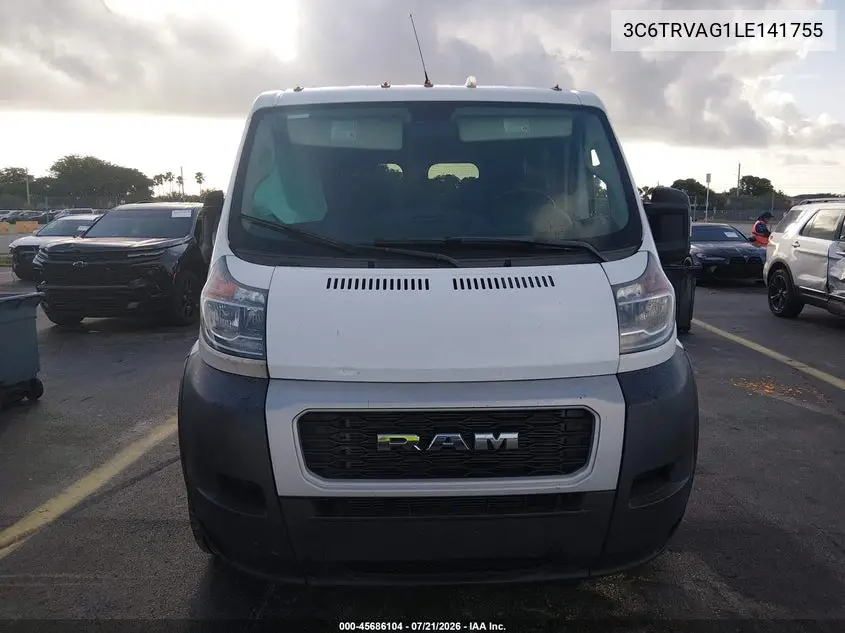2020 Ram Promaster 1500 Low Roof 136 Wb VIN: 3C6TRVAG1LE141755 Lot: 45686104