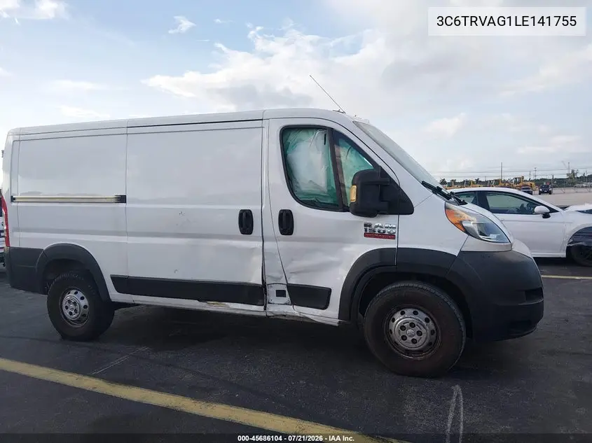 2020 Ram Promaster 1500 Low Roof 136 Wb VIN: 3C6TRVAG1LE141755 Lot: 45686104