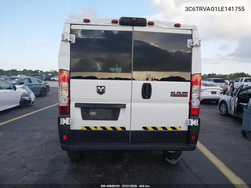2020 Ram Promaster 1500 Low Roof 136 Wb VIN: 3C6TRVAG1LE141755 Lot: 45686104
