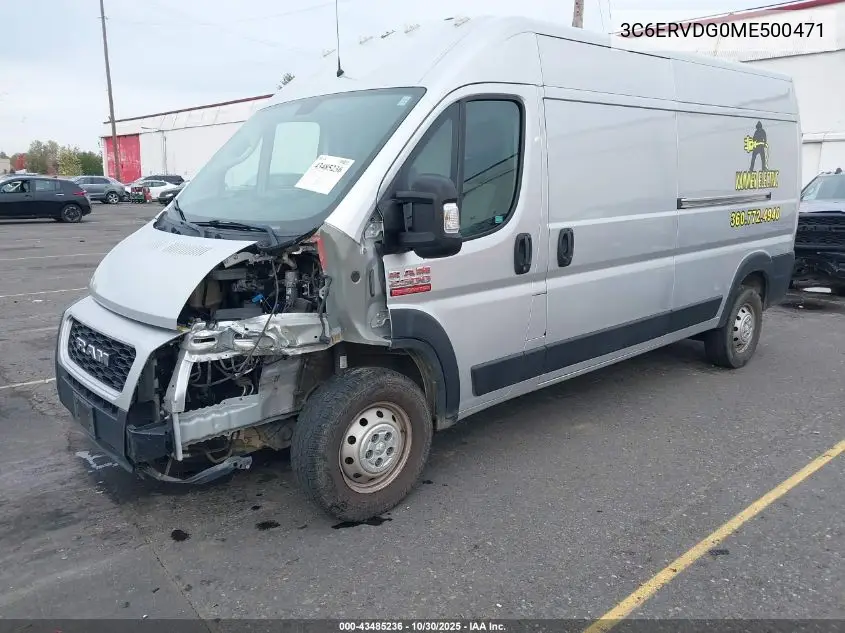 3C6ERVDG0ME500471 2021 Ram Promaster 2500 High Roof 159 Wb