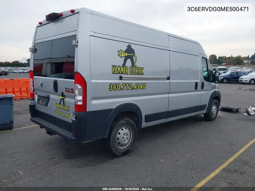 3C6ERVDG0ME500471 2021 Ram Promaster 2500 High Roof 159 Wb