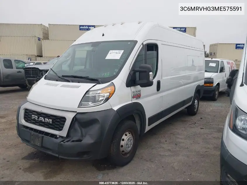 3C6MRVHG3ME575591 2021 Ram Promaster 3500 High Roof 159 Wb