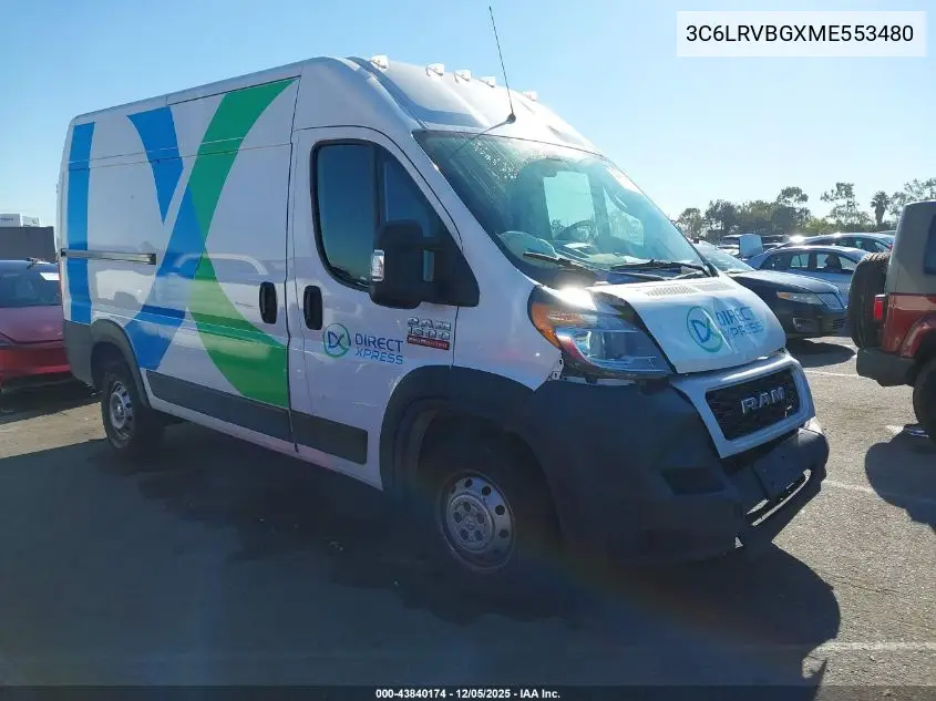 3C6LRVBGXME553480 2021 Ram Promaster 1500 High Roof 136 Wb