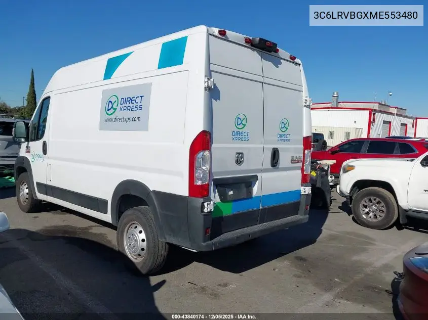 3C6LRVBGXME553480 2021 Ram Promaster 1500 High Roof 136 Wb
