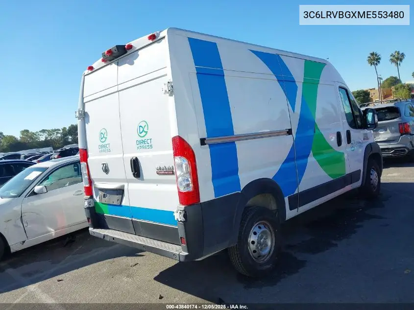 3C6LRVBGXME553480 2021 Ram Promaster 1500 High Roof 136 Wb