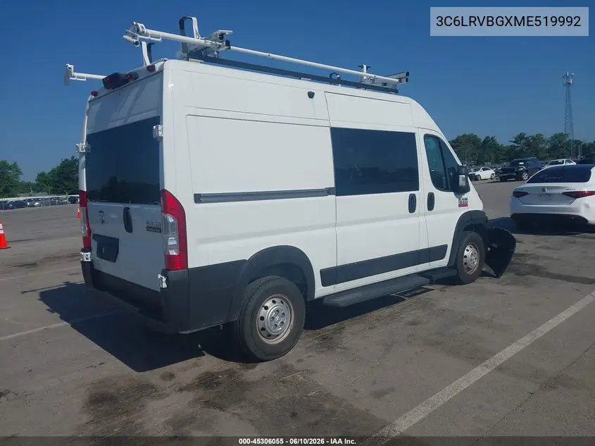 2021 Ram Promaster 1500 High Roof 136 Wb VIN: 3C6LRVBGXME519992 Lot: 45306055