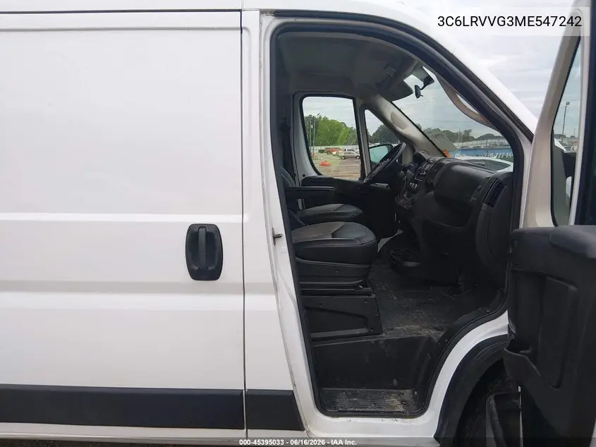2021 Ram Promaster 2500 Low Roof 136 Wb VIN: 3C6LRVVG3ME547242 Lot: 45395033