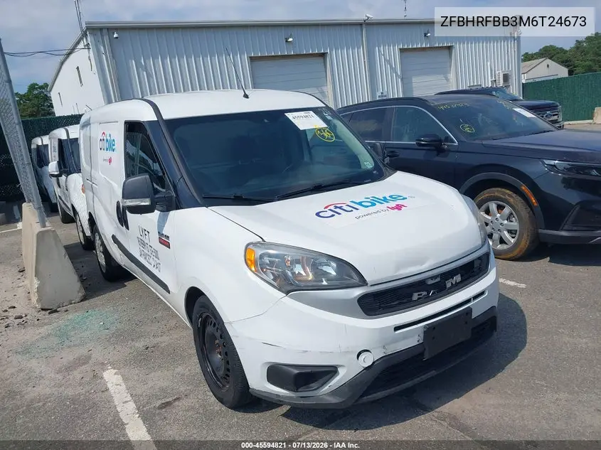 2021 Ram Promaster City Tradesman Slt VIN: ZFBHRFBB3M6T24673 Lot: 45594821