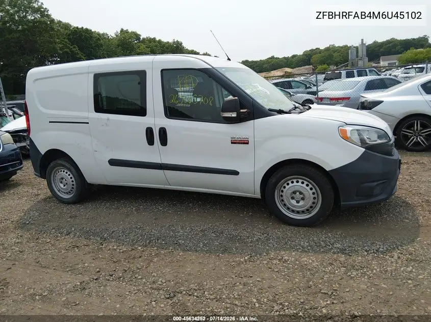 2021 Ram Promaster City Tradesman VIN: ZFBHRFAB4M6U45102 Lot: 45634252
