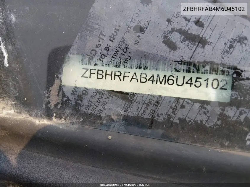 2021 Ram Promaster City Tradesman VIN: ZFBHRFAB4M6U45102 Lot: 45634252