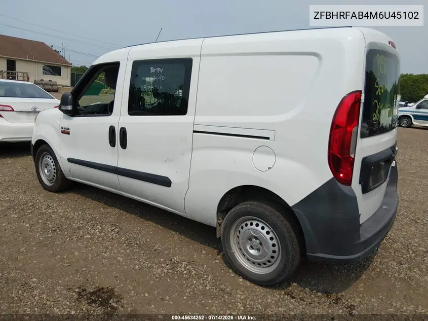 2021 Ram Promaster City Tradesman VIN: ZFBHRFAB4M6U45102 Lot: 45634252