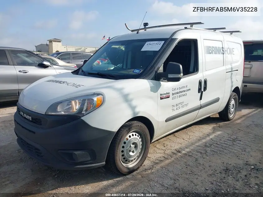 2021 Ram Promaster City Tradesman VIN: ZFBHRFAB5M6V35228 Lot: 45637314
