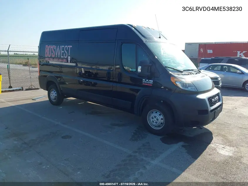 2021 Ram Promaster 2500 High Roof 159 Wb VIN: 3C6LRVDG4ME538230 Lot: 45651477