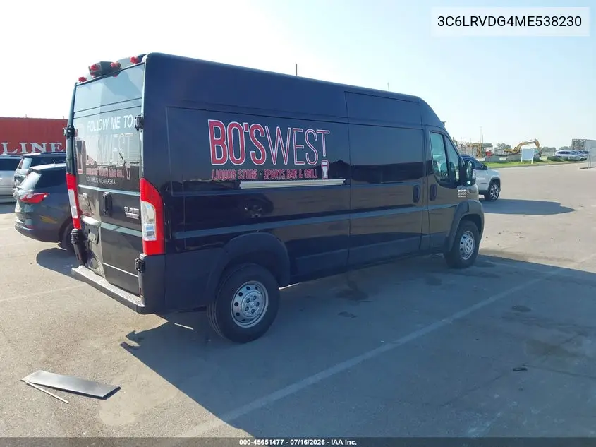 2021 Ram Promaster 2500 High Roof 159 Wb VIN: 3C6LRVDG4ME538230 Lot: 45651477