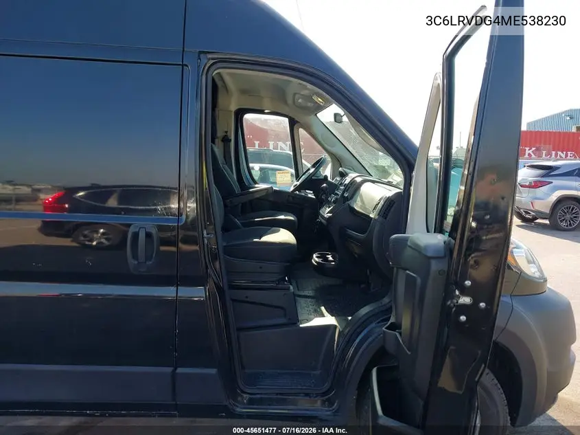 2021 Ram Promaster 2500 High Roof 159 Wb VIN: 3C6LRVDG4ME538230 Lot: 45651477