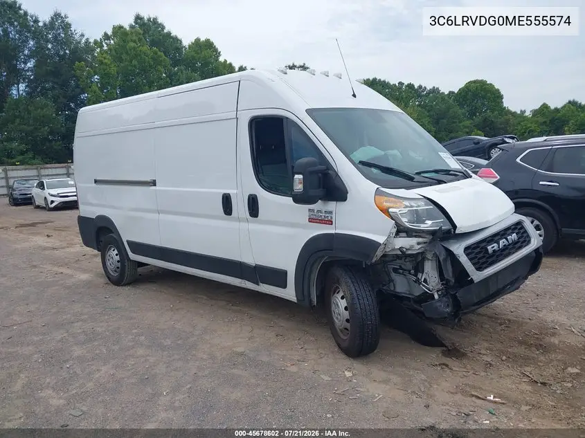 2021 Ram Promaster 2500 High Roof 159 Wb VIN: 3C6LRVDG0ME555574 Lot: 45678602