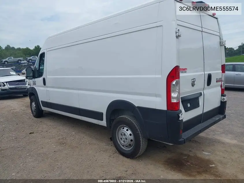2021 Ram Promaster 2500 High Roof 159 Wb VIN: 3C6LRVDG0ME555574 Lot: 45678602