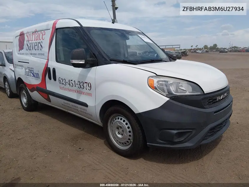 2021 Ram Promaster City Tradesman VIN: ZFBHRFAB3M6U27934 Lot: 45698356