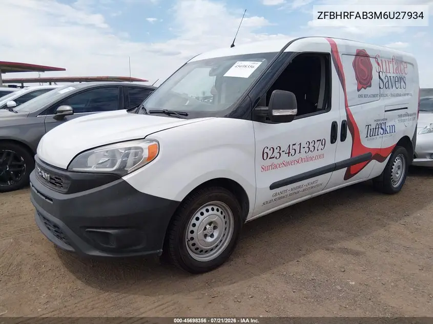 2021 Ram Promaster City Tradesman VIN: ZFBHRFAB3M6U27934 Lot: 45698356