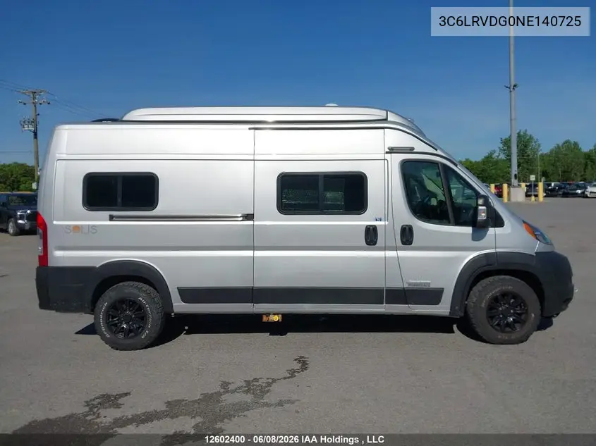 2022 Ram Promaster 2500 2500 High VIN: 3C6LRVDG0NE140725 Lot: 12602400