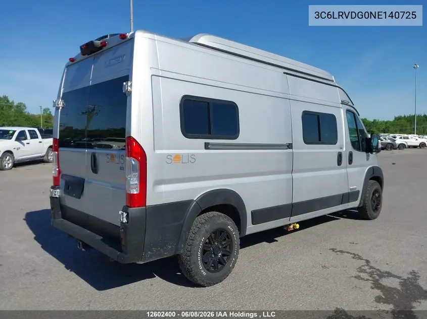2022 Ram Promaster 2500 2500 High VIN: 3C6LRVDG0NE140725 Lot: 12602400