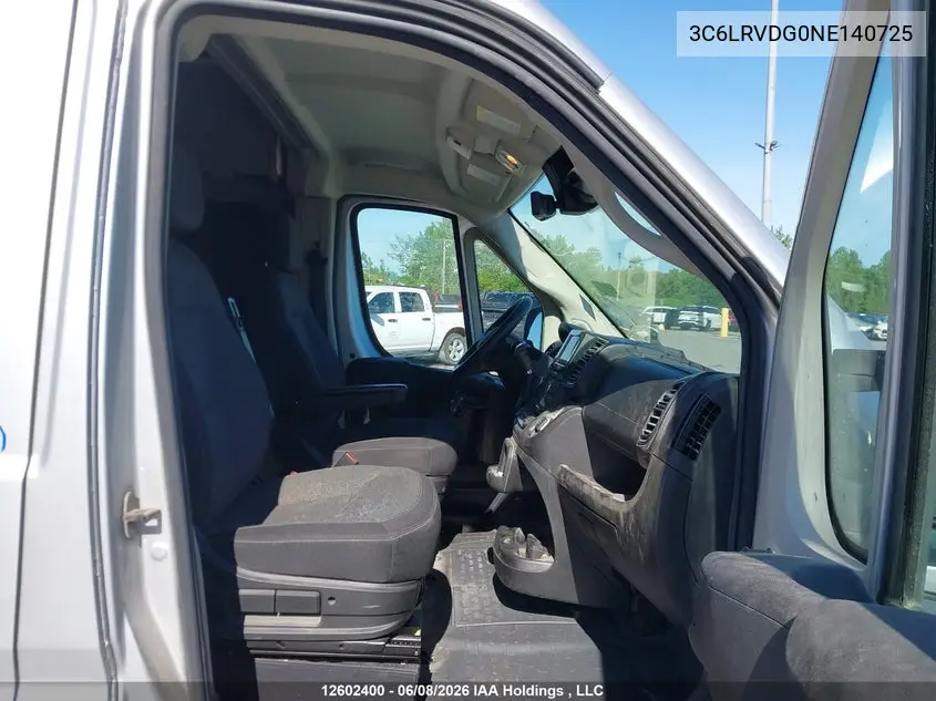 2022 Ram Promaster 2500 2500 High VIN: 3C6LRVDG0NE140725 Lot: 12602400