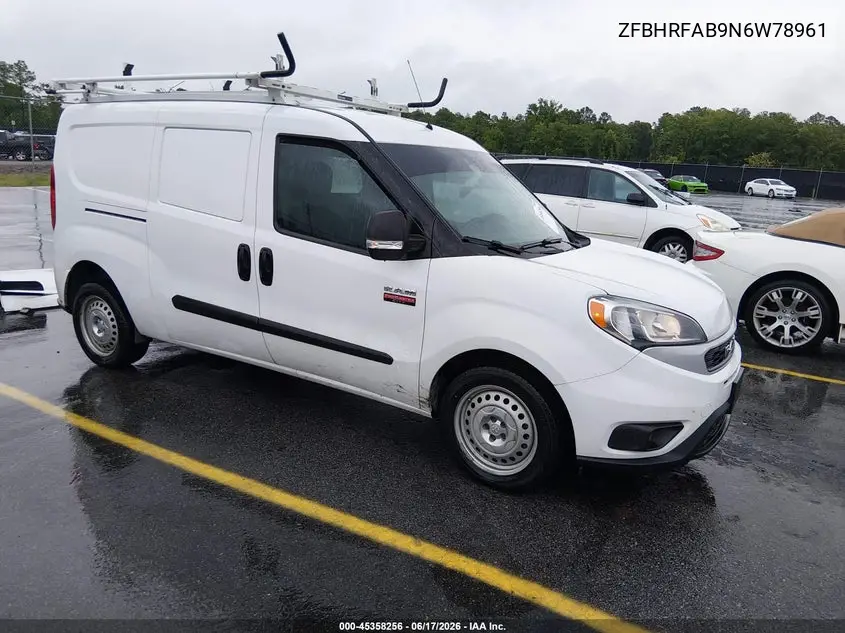 2022 Ram Promaster City Cargo Van VIN: ZFBHRFAB9N6W78961 Lot: 45358256