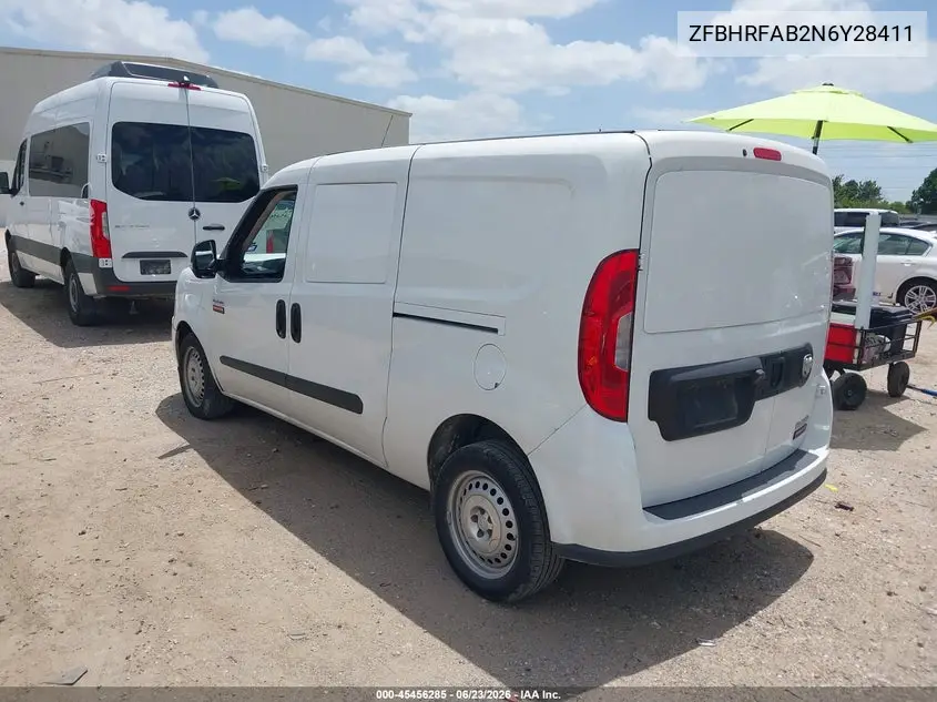 2022 Ram Promaster City Cargo Van VIN: ZFBHRFAB2N6Y28411 Lot: 45456285