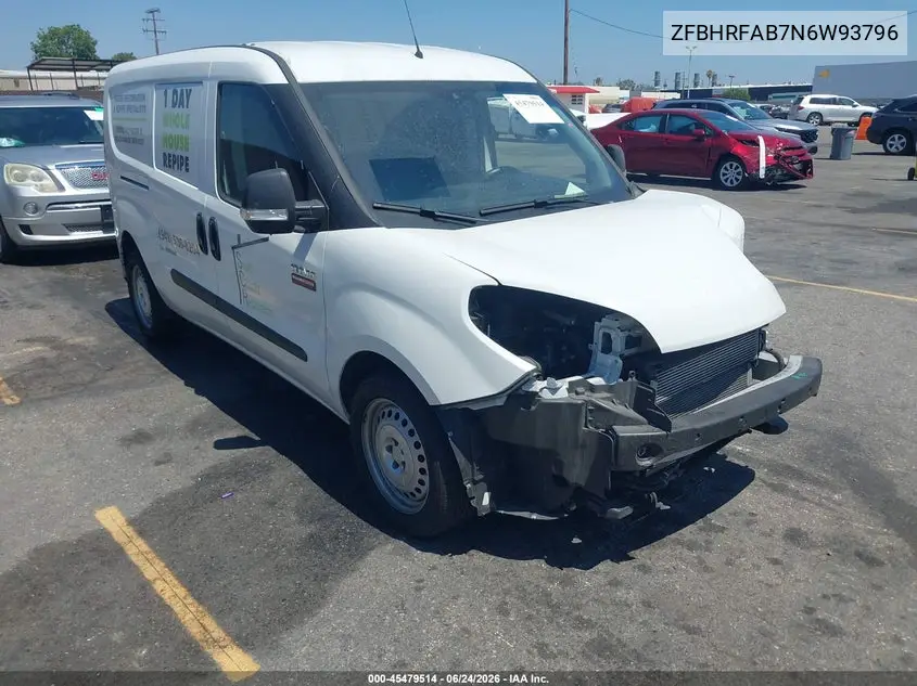 2022 Ram Promaster City Cargo Van VIN: ZFBHRFAB7N6W93796 Lot: 45479514