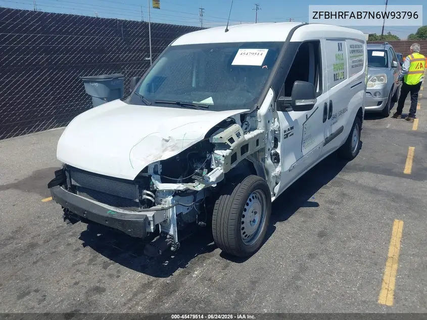 2022 Ram Promaster City Cargo Van VIN: ZFBHRFAB7N6W93796 Lot: 45479514
