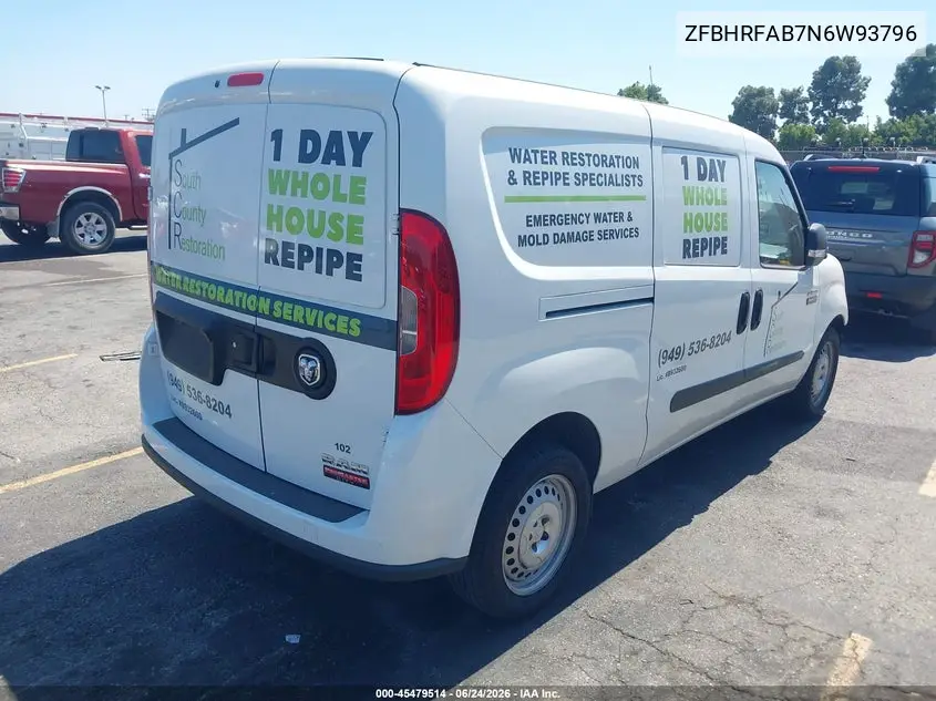 2022 Ram Promaster City Cargo Van VIN: ZFBHRFAB7N6W93796 Lot: 45479514