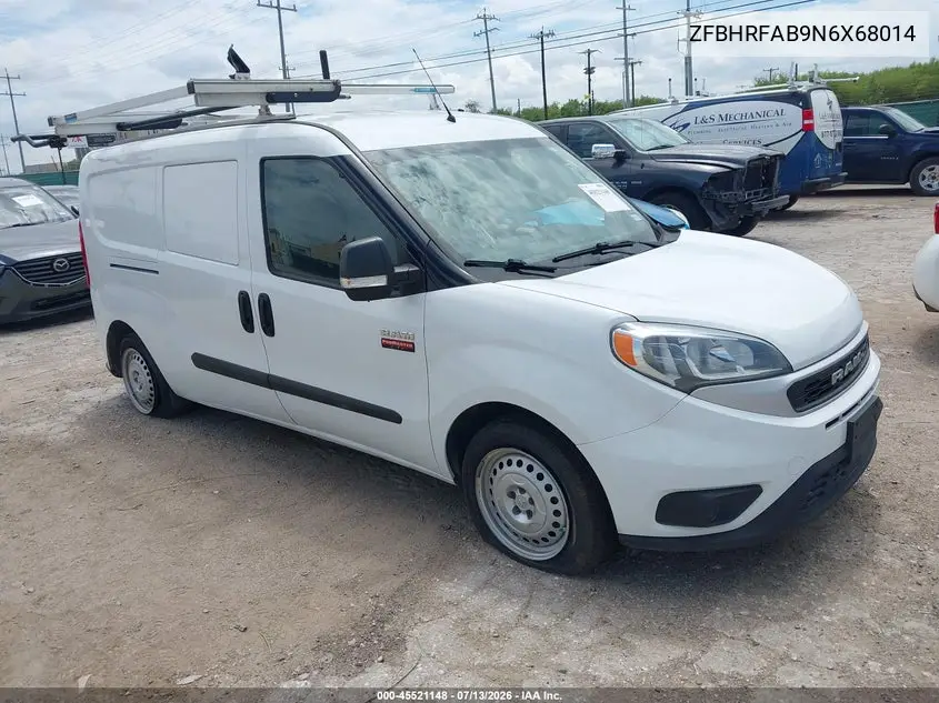 2022 Ram Promaster City Cargo Van VIN: ZFBHRFAB9N6X68014 Lot: 45521148