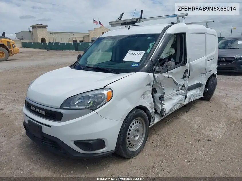 2022 Ram Promaster City Cargo Van VIN: ZFBHRFAB9N6X68014 Lot: 45521148