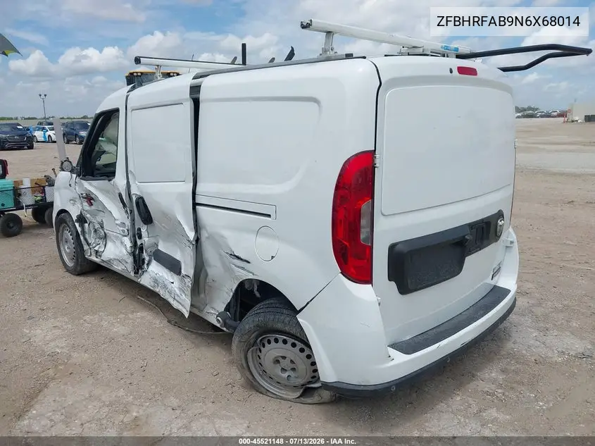 2022 Ram Promaster City Cargo Van VIN: ZFBHRFAB9N6X68014 Lot: 45521148
