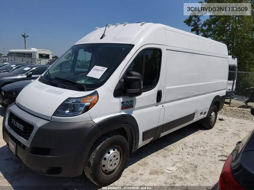 2022 Ram Promaster 2500 High Roof 159 Wb VIN: 3C6LRVDG3NE133509 Lot: 45584215