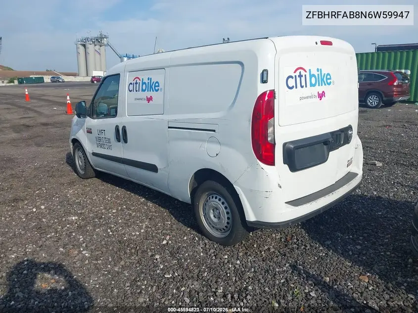 2022 Ram Promaster City Cargo Van VIN: ZFBHRFAB8N6W59947 Lot: 45594823