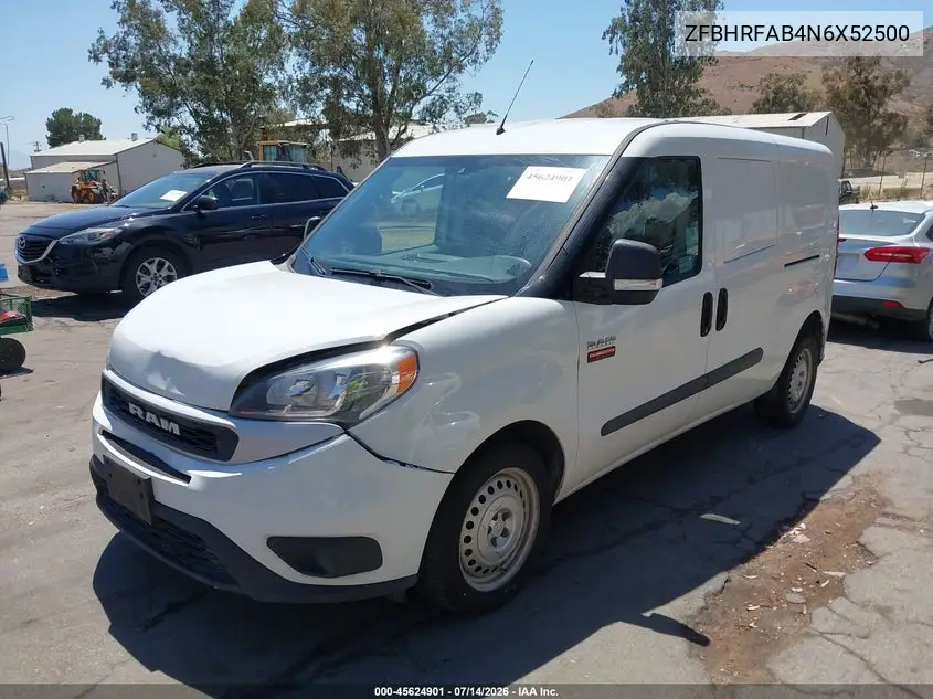 2022 Ram Promaster City Cargo Van VIN: ZFBHRFAB4N6X52500 Lot: 45624901